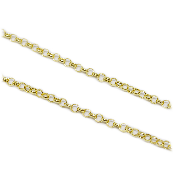 Pulseira Malha Portuguesa Fina Oca em Ouro 18 Kilates � 25407